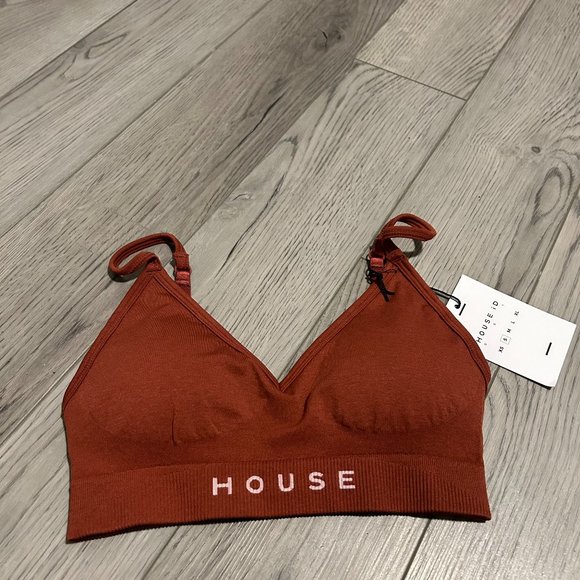 NWT House iD Seamless Bra — Workout Bralette, Mars Red Small - Picture 4 of 5